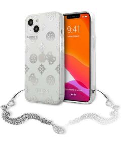 Guess GUHCP13SKSPESI Peony Chain Collection Защитный чехол для iPhone 13 mini 5,4" / серебристый Чехлы - альтернативные