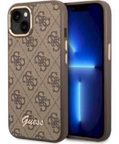 Guess GUHCP14MHG4SHW Hardcase 4G Vintage Gold Logo Защитный чехол для iPhone 14 Plus/15 Plus 6.7" / коричневый Чехлы - альтернативные