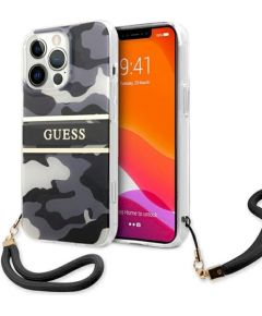 Guess GUHCP13XKCABBK Camo Strap Collection Защитный чехол для iPhone 13 Pro Max 6,7" / чёрный Чехлы - альтернативные