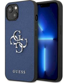 Guess GUHCP13SSA4GSBL Hardcase Saffiano 4G Metal Logo Защитный чехол для iPhone 13 mini 5,4" / синий Чехлы - альтернативные