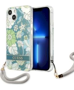 Guess GUHCP13SHFLSN Flower Strap Защитный чехол для iPhone 13 mini 5,4" / зелёный Чехлы - альтернативные