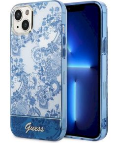 Guess GUHCP14MHGPLHB Porcelain Collection Защитный чехол для iPhone 14 Plus / 15 Plus 6.7" / синий Чехлы - альтернативные