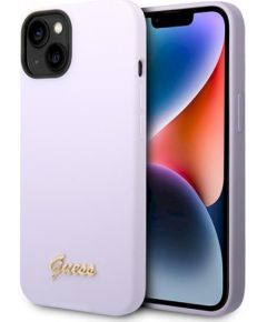 Guess GUHCP14MSLSMU Silicone Vintage Gold Lo Защитный чехол для iPhone 14 Plus / 15 Plus 6.7" / фиолетовый Чехлы - альтернативные