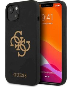 Guess GUHCP13SLS4GGBK Silicone 4G Logo Защитный чехол для iPhone 13 mini 5,4" / чёрный Чехлы - альтернативные