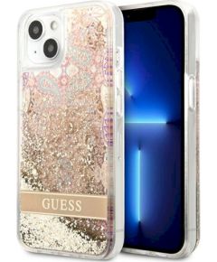 Guess GUHCP13SLFLSD Paisley Liquid Glitter Hardcase Защитный чехол для iPhone 13 mini 5,4" / золотой Чехлы - альтернативные
