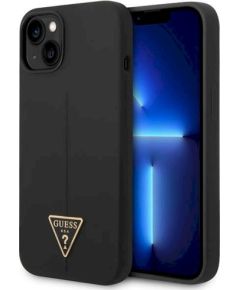 Guess GUHCP14MSLTGK Silicone Triangle Hardcase Защитный чехол для iPhone 14 Plus / 15 Plus 6.7" / чёрный Чехлы - альтернативные