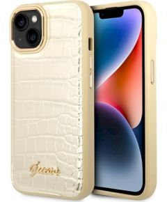 Guess GUHCP14MHGCRHD Croco Collection Защитный чехол для iPhone 14 Plus / 15 Plus 6.7" / золотой Чехлы - альтернативные