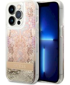 Guess GUHCP14LLFLSD Paisley Liquid Glitter Защитный чехол для iPhone 14 Pro 6,1" / золотой Чехлы - альтернативные