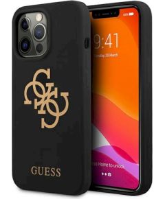 Guess GUHCP13XLS4GGBK Silicone 4G Logo Защитный чехол для iPhone 13 Pro Max 6.7" / чёрный Чехлы - альтернативные