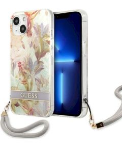Guess GUHCP13SHFLSU Hardcase Flower Strap Защитный чехол для iPhone 13 mini 5,4" / фиолетовый Чехлы - альтернативные