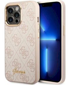 Guess GUHCP14LHG4SHP Hardcase 4G Vintage Gold Logo Защитный чехол для iPhone 14 Pro 6,1" / розовый Чехлы - альтернативные