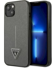 Guess GUHCP13SPSATLG Saffiano Triangle Logo Защитный чехол для iPhone 13 mini 5,4" / серебристый Чехлы - альтернативные