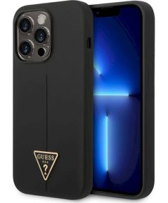 Guess GUHCP14LSLTGK Silicone Triangle Hardcase Защитный чехол для iPhone 14 Pro 6,1" / чёрный Чехлы - альтернативные