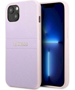Guess GUHCP13SPSASBPU Saffiano Hot Stamp & Metal Logo Защитный чехол для iPhone 13 mini 5,4" / фиолетовый Чехлы - альтернативные