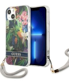 Guess GUHCP13MHFLSB Hardcase Flower Strap Защитный чехол для iPhone 13 / 14 / 15 6,1" / синий Чехлы - альтернативные