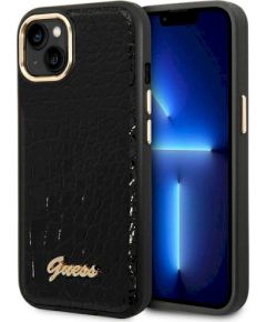 Guess GUHCP14MHGCRHK Croco Collection Защитный чехол для iPhone 14 Plus / 15 Plus 6.7" / чёрный Чехлы - альтернативные