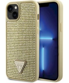 Guess GUHCP14SHDGTPD Hardcase Rhinestone Triangle Защитный чехол для iPhone 14 / 15 / 13 6.1" / золотой Чехлы - альтернативные