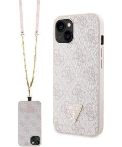 Guess GUHCP14XP4TDSCPP Hardcase Crossbody 4G Metal Logo Защитный чехол для iPhone 14 Pro Max 6.7" / розовый Чехлы - альтернативные