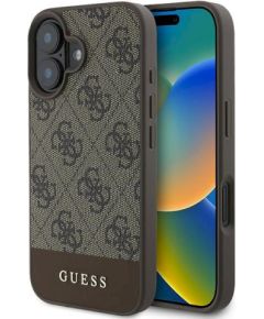 Guess GUHCP16MG4GLBR Hardcase 4G Bottom Stripe Защитный чехол для iPhone 16 Plus 6.7" / коричневый Чехлы - альтернативные