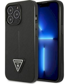 Guess GUHCP14XPSATLK Saffiano Triangle Logo Защитный чехол для iPhone 14 Pro Max 6,7" / чёрный Чехлы - альтернативные