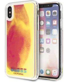 Guess GUHCPXGLCPI Hardcase California Glow in the dark Защитный чехол для iPhone X/Xs / розовый Чехлы - альтернативные