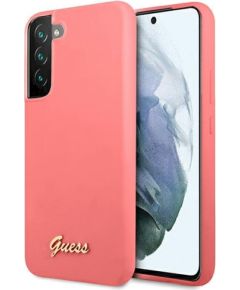 Guess GUHCS22MLSLMGFU Hardcase Silicone Script Metal Logo Защитный чехол для S22+ S906 / фуксия Чехлы - альтернативные