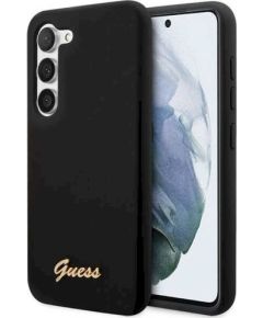 Guess GUHCS23MSLSMK S23+ S916 Защитный чехол Silicone Vintage Gold Logo / чёрный Чехлы - альтернативные