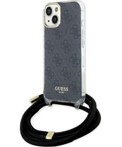 Guess GUHCP15SHC4SEK Crossbody Cord 4G Print Защитный чехол для iPhone 15 / 14 / 13 6.1" / чёрный Чехлы - альтернативные