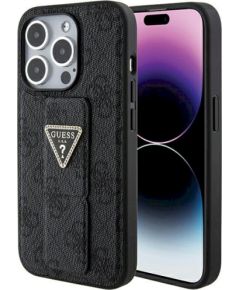 Guess GUHCP15XPGS4TDK Grip Stand 4G Triangle Strass Защитный чехол для iPhone 15 Pro Max 6.7" / чёрный Чехлы - альтернативные