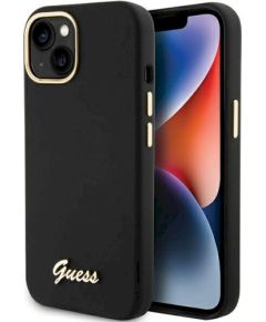 Guess GUHCP15SSMBSLK Hardcase Silicone Script Metal Logo & Fram Защитный чехол для iPhone 15 / 14 / 13 6.1" / чёрный Чехлы - альтернативные