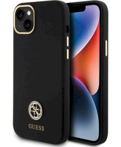 Guess GUHCP15M4DGPK Защитный чехол для iPhone 15 Plus / 14 Plus 6.7" / чёрный hardcase Silicone Logo Strass 4G Чехлы - альтернативные