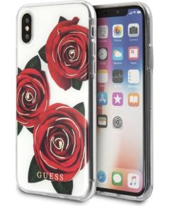 Guess GUHCPXROSTR Hardcase Flower Desire Защитный чехол для iPhone X / red rose Чехлы - альтернативные