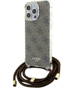 Guess GUHCP15XHC4SEW Crossbody Cord 4G Print Защитный чехол для iPhone 15 Pro Max 6.7" / коричневый Чехлы - альтернативные