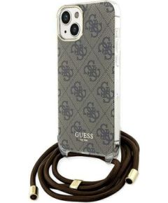 Guess GUHCP15SHC4SEW Crossbody Cord 4G Print Защитный чехол для iPhone 15 / 14 / 13 6.1" / коричневый Чехлы - альтернативные