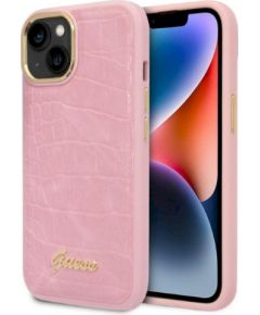 Guess GUHCP14SHGCRHP Croco Collection Защитный чехол для iPhone 14 / 15 / 13 6.1" / розовый Чехлы - альтернативные