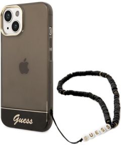 Guess GUHCP14SHGCOHK Hardcase Translucent Pearl Strap Защитный чехол для iPhone 14 / 15 / 13 6.1" / чёрный Чехлы - альтернативные