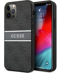 Guess GUHCP12L4GDGR Hardcase 4G Stripe Защитный чехол для iPhone 12 Pro Max 6,7" / серый Чехлы - альтернативные
