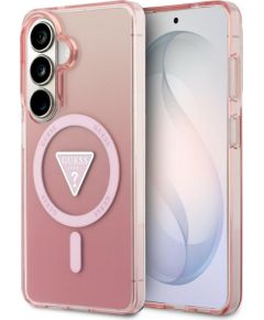 Case Guess IML Gradient Triangle MagSafe Защитный чехол для Samsung Galaxy S26 / розовый Чехлы - альтернативные