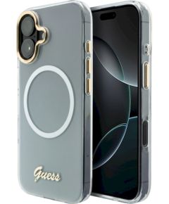 Case Guess IML Gradient Script Metal MagSafe Защитный чехол для iPhone 17 / белый Чехлы - альтернативные