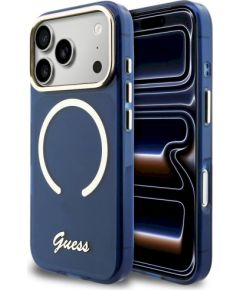 Case Guess IML Script Metal MagSafe Защитный чехол для iPhone 17 Pro Max / синий Чехлы - альтернативные