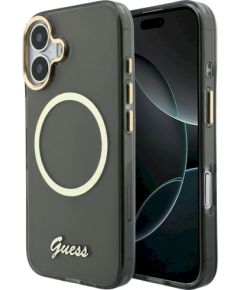 Case Guess IML Script Metal MagSafe Защитный чехол для iPhone 17 / чёрный Чехлы - альтернативные