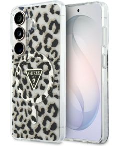 Guess IML Leopard Print Triangle MagSafe Защитный чехол для Samsung Galaxy S26 / чёрный Чехлы - альтернативные