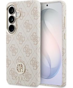Case Guess 4G Rhinestone Round Logo MagSafe Защитный чехол для Samsung Galaxy S26 / розовый Чехлы - альтернативные