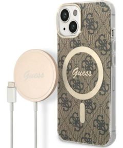 Guess Set GUBPP14SH4EACSW Защитный чехол для iPhone 14 / 15 / 13 6,1" / коричневый Чехлы - альтернативные