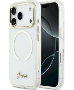 Case Guess IML Script Metal MagSafe Защитный чехол для iPhone 17 Pro Max / прозрачный Чехлы - альтернативные