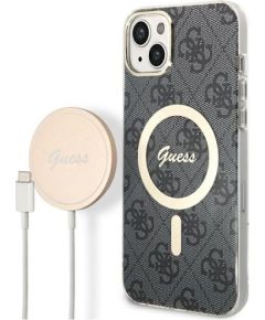 Guess Set GUBPP14MH4EACSK Case+ Charger Защитный чехол и зарядное устройство для iPhone 14 Plus / 15 Plus 6.7" / чёрный Чехлы - альтернативные