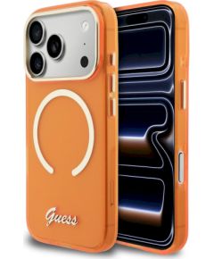 Case Guess IML Script Metal MagSafe Защитный чехол для iPhone 17 Pro / оранжевый Чехлы - альтернативные