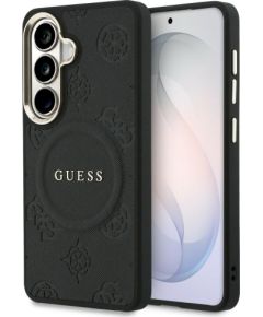 Guess Saffiano Peony Embossed Ring MagSafe Case Защитный чехол для Samsung Galaxy S26 / чёрный Чехлы - альтернативные