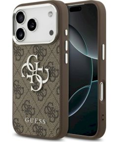 Case Guess 4G Big 4G Classic Logo Защитный чехол для iPhone 17 Pro / коричнево-серебряный Чехлы - альтернативные