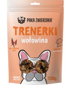 Paka Zwierzaka trenerki dla psa z wołowiną 120g Suņu barība